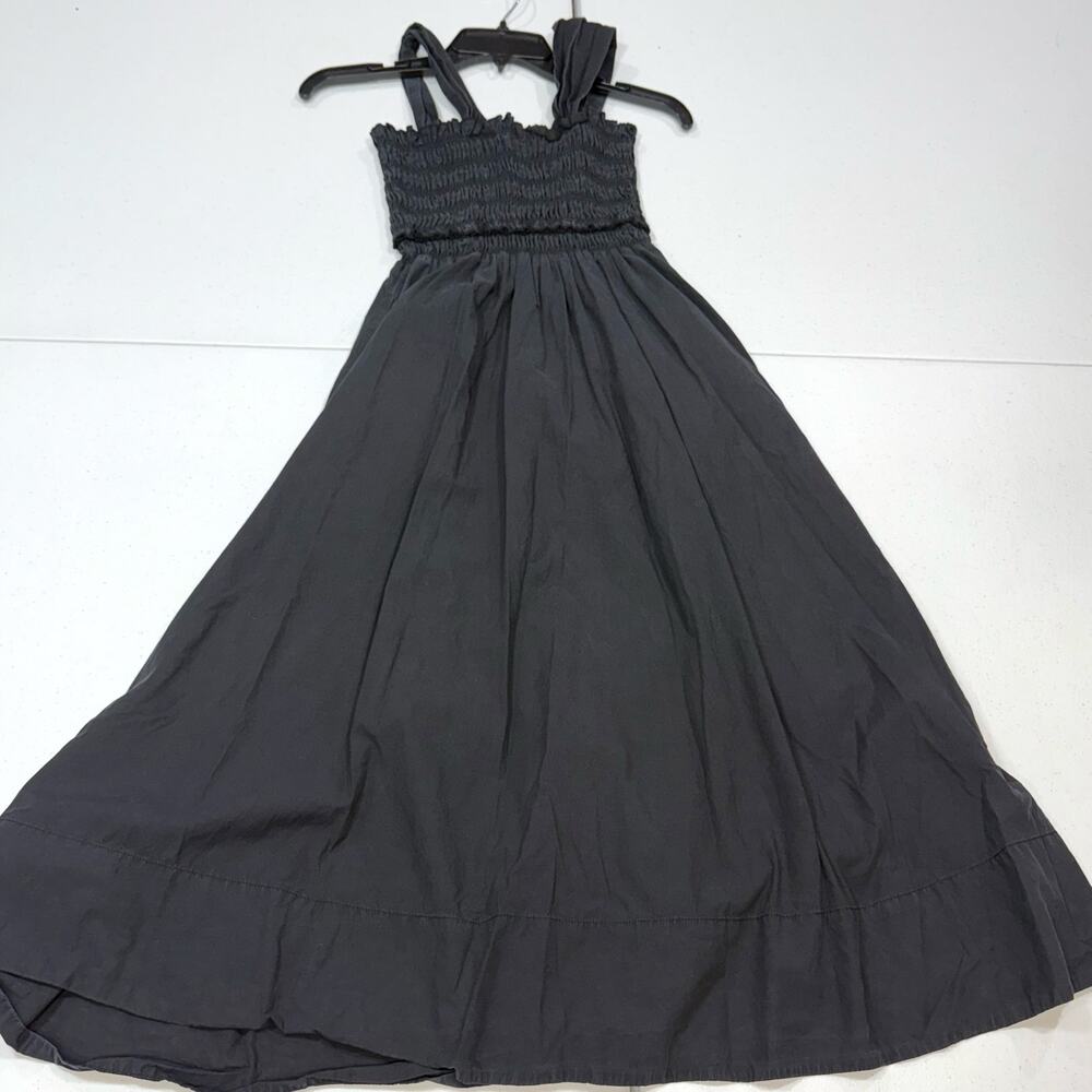 Club Monaco Cotton Smocked Midi Dress black Size XS - Picture 6 of 6